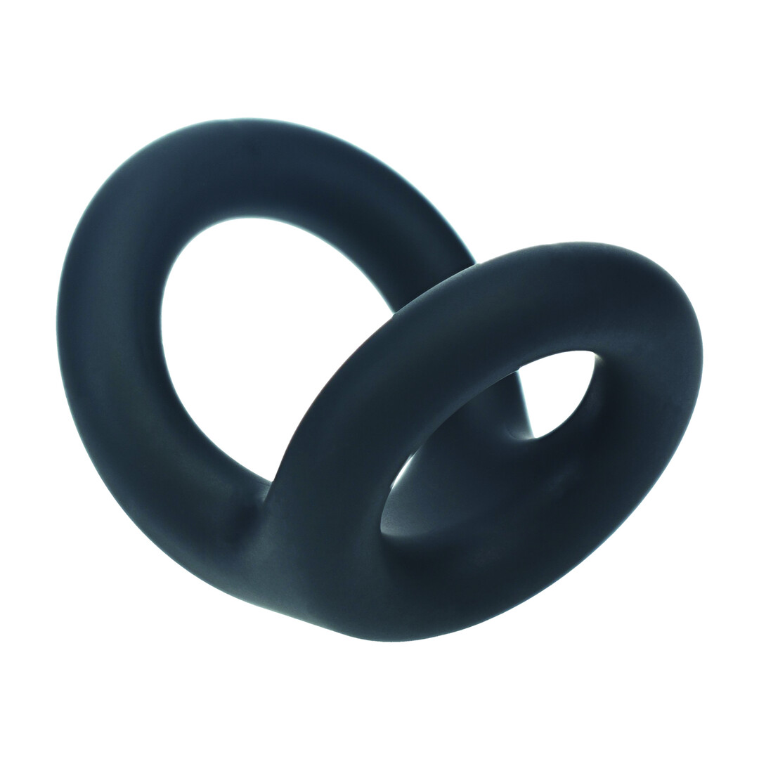 Double O Siliconen Cockring - S - Zwart - Afbeelding 5