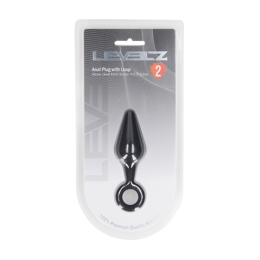 Siliconen Anale Plug met Luss - S - Zwart - Afbeelding 2