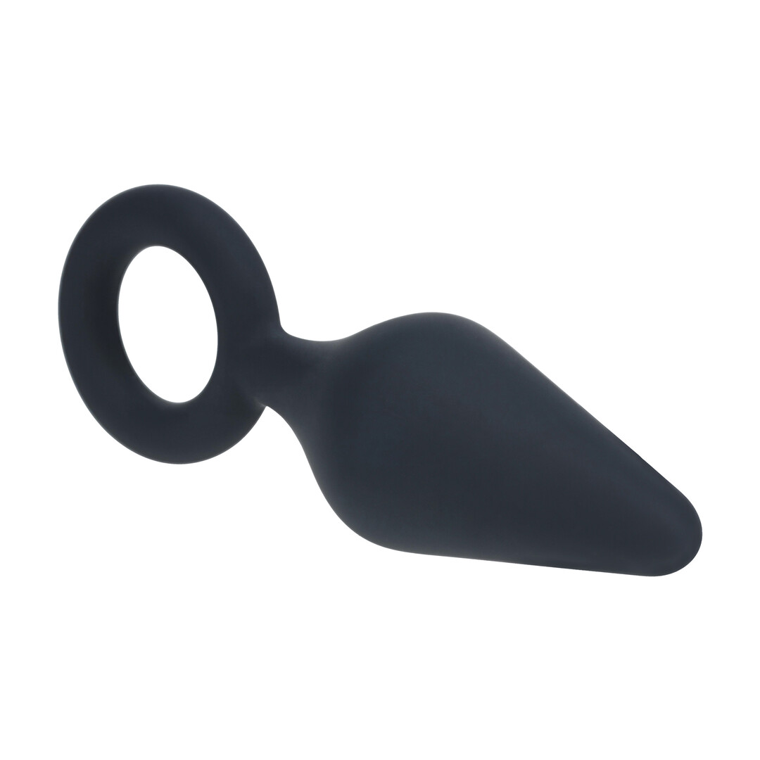 Siliconen Anale Plug met Luss - S - Zwart - Afbeelding 4
