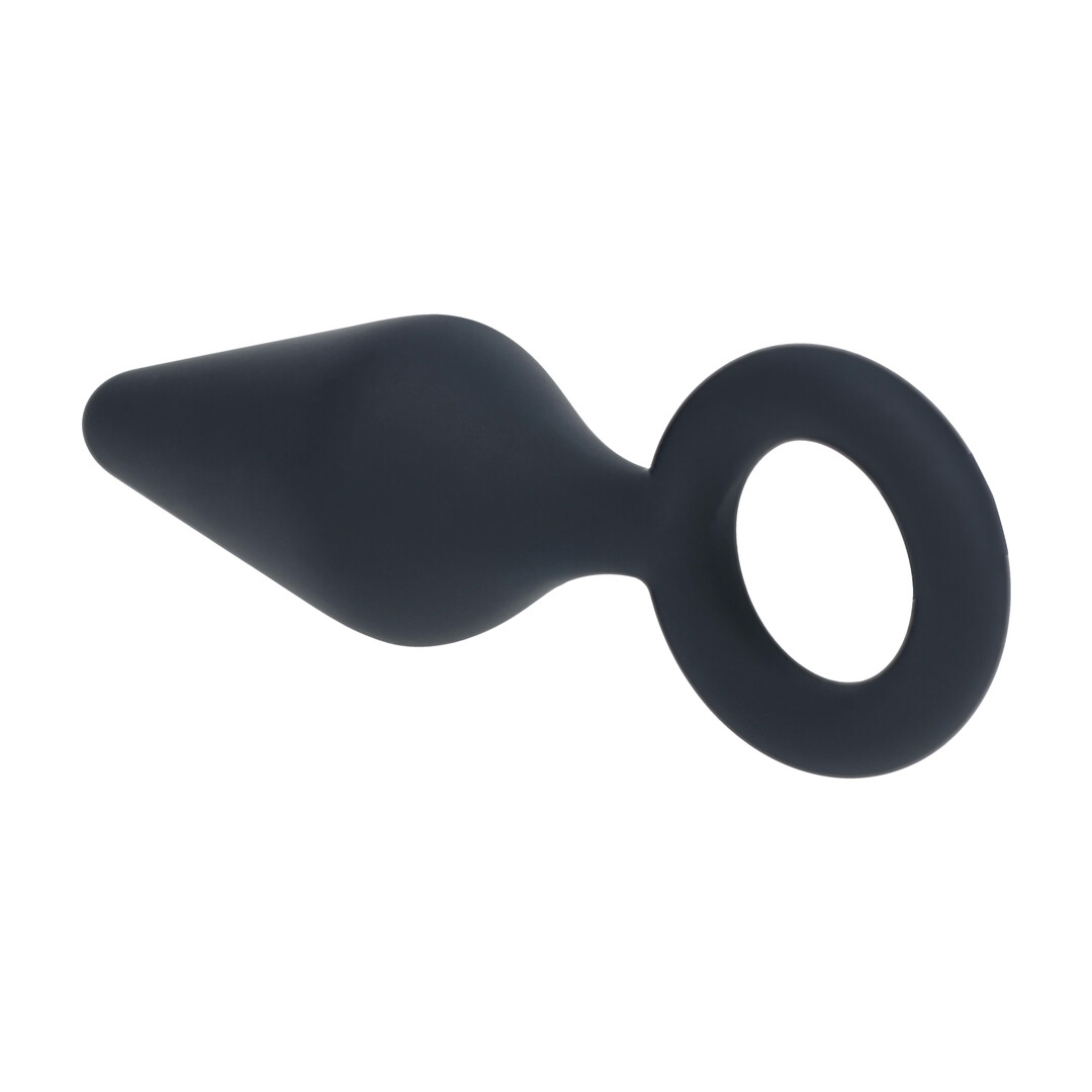 Siliconen Anale Plug met Luss - S - Zwart - Afbeelding 5