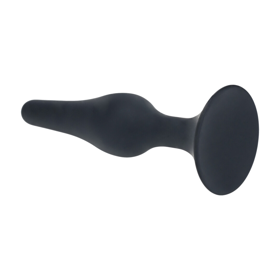Slanke Siliconen Anale Plug - M - Zwart - Afbeelding 5
