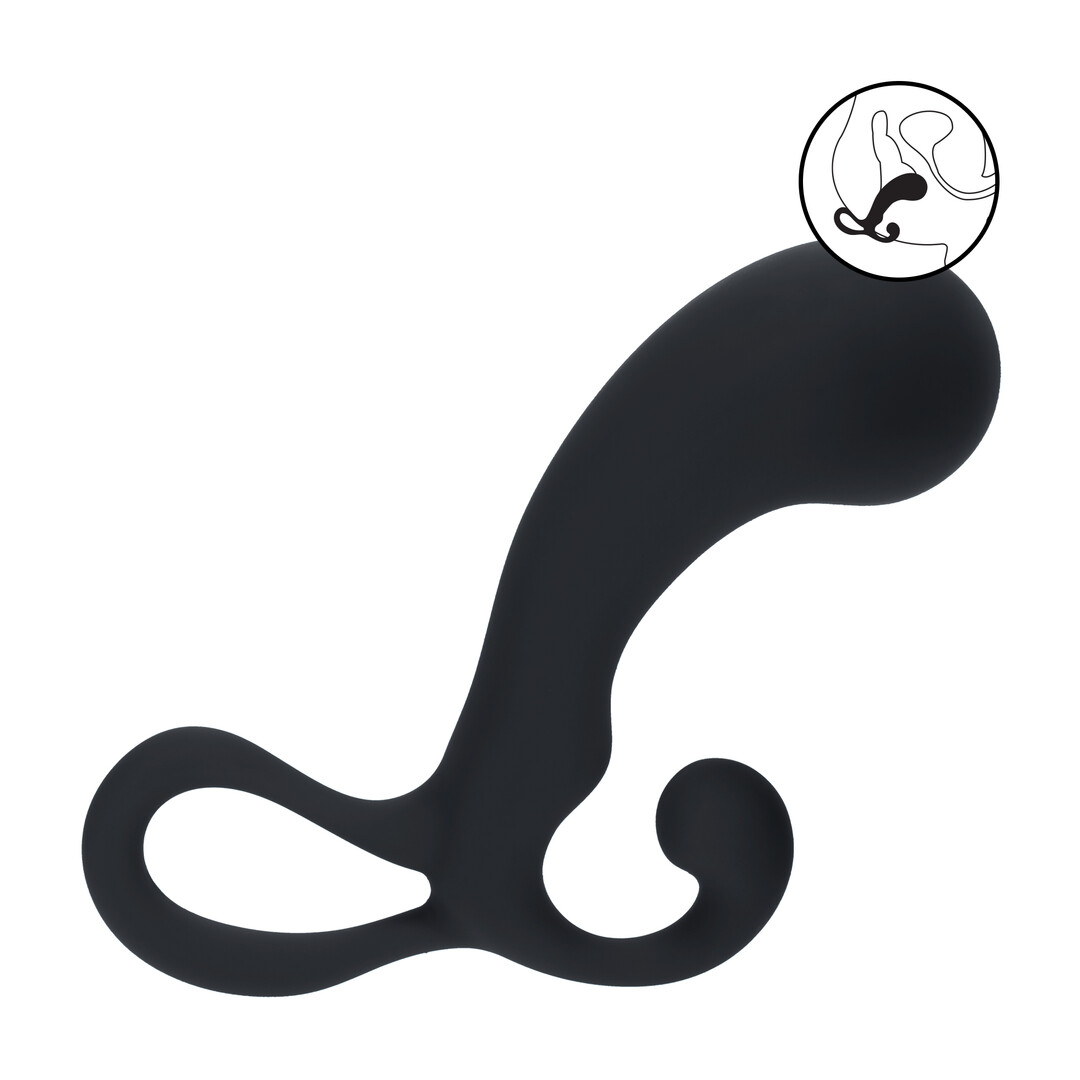 Lamp met Lussen Silicoon Prostaat Massager - M - Zwart