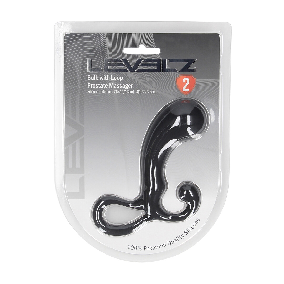 Lamp met Lussen Silicoon Prostaat Massager - M - Zwart - Afbeelding 2
