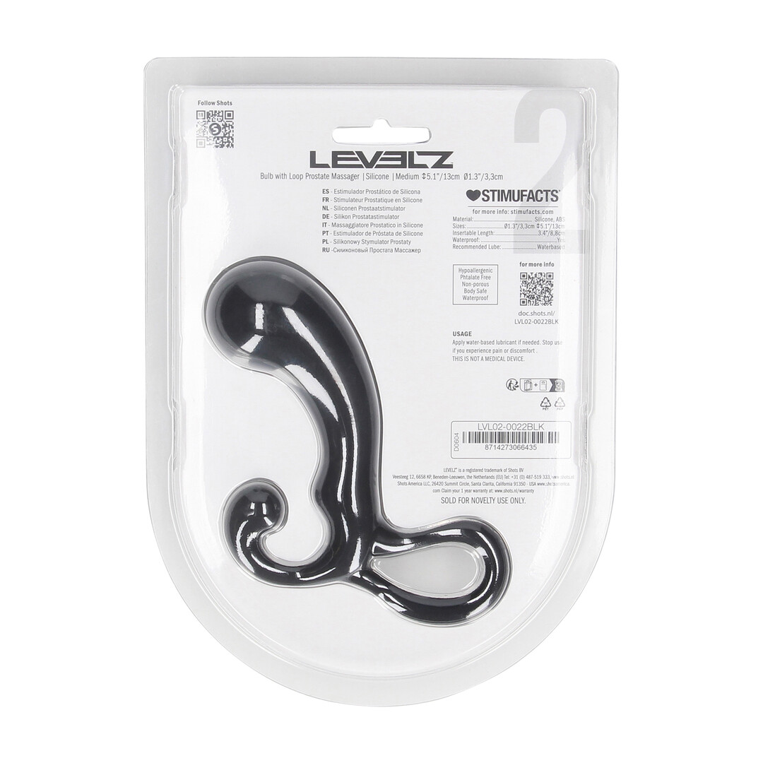 Lamp met Lussen Silicoon Prostaat Massager - M - Zwart - Afbeelding 3