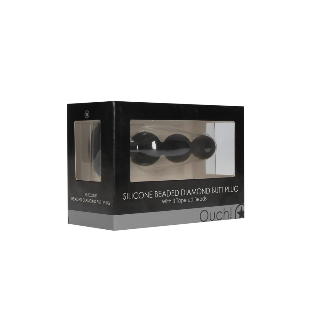 Silicone Beaded Diamond Buttplug - Afbeelding 2