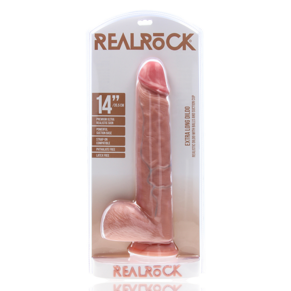 Extra Large Straight met Ballen 14 / 35,5 cm - Vlees - Afbeelding 2