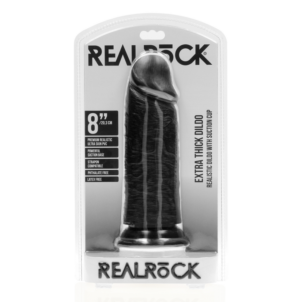 Extra Dikke Recht zonder Ballen 8 / 20,3 cm - Zwart - Afbeelding 2