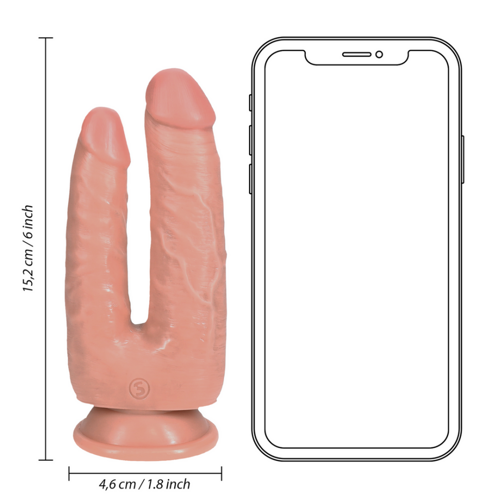 Double Trouble Dildo 5/6 - 12,7/15,2 cm - Flesh - Afbeelding 5