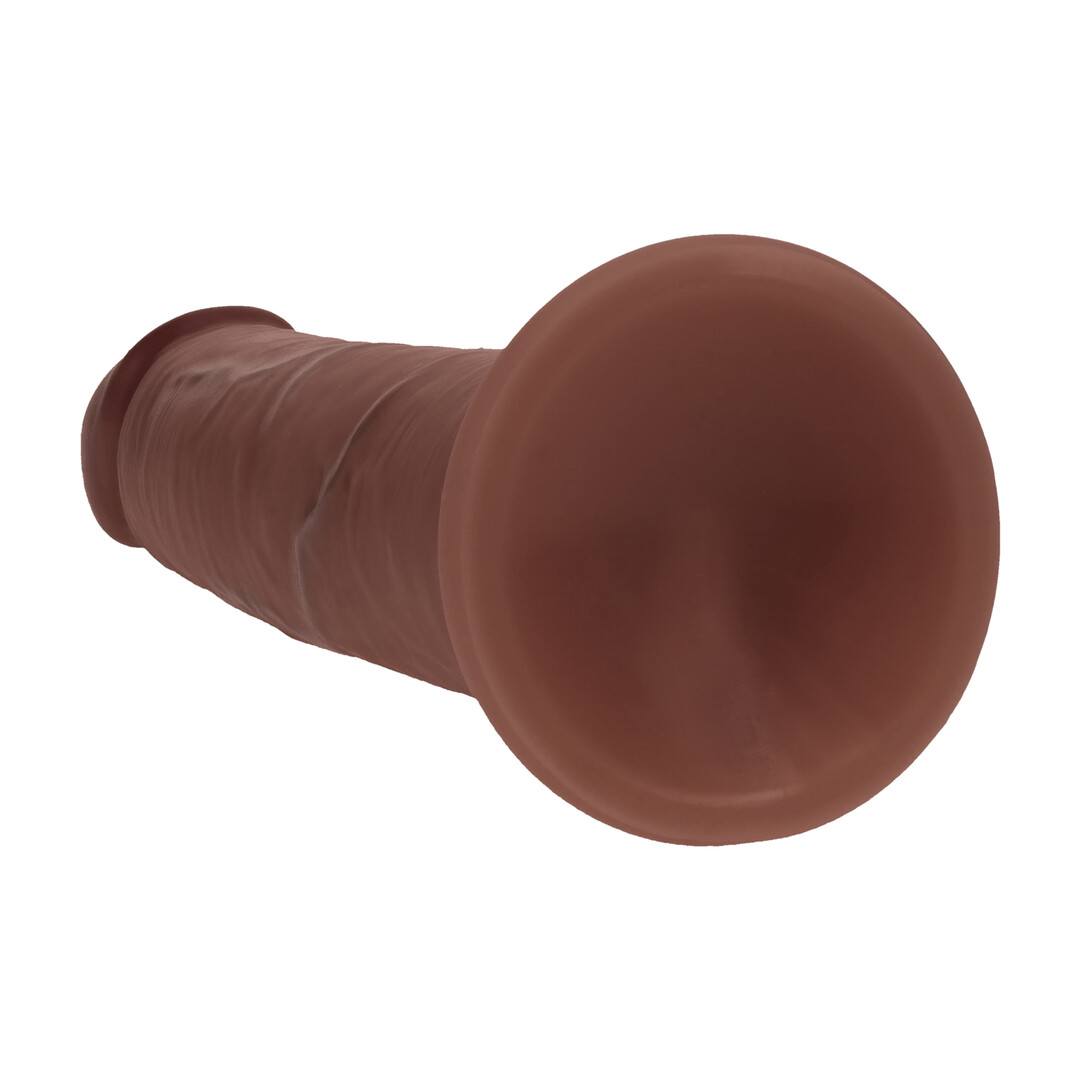 Dual Density Silicone Realistische Sliding Skin Dildo - 6 / 15,5 cm - Bruin - Afbeelding 5