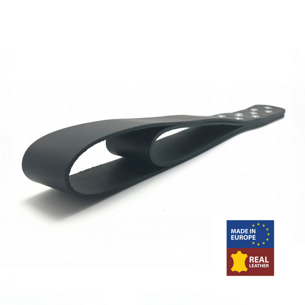 Leren Dubbele Peddel - 44,5 cm - Zwart