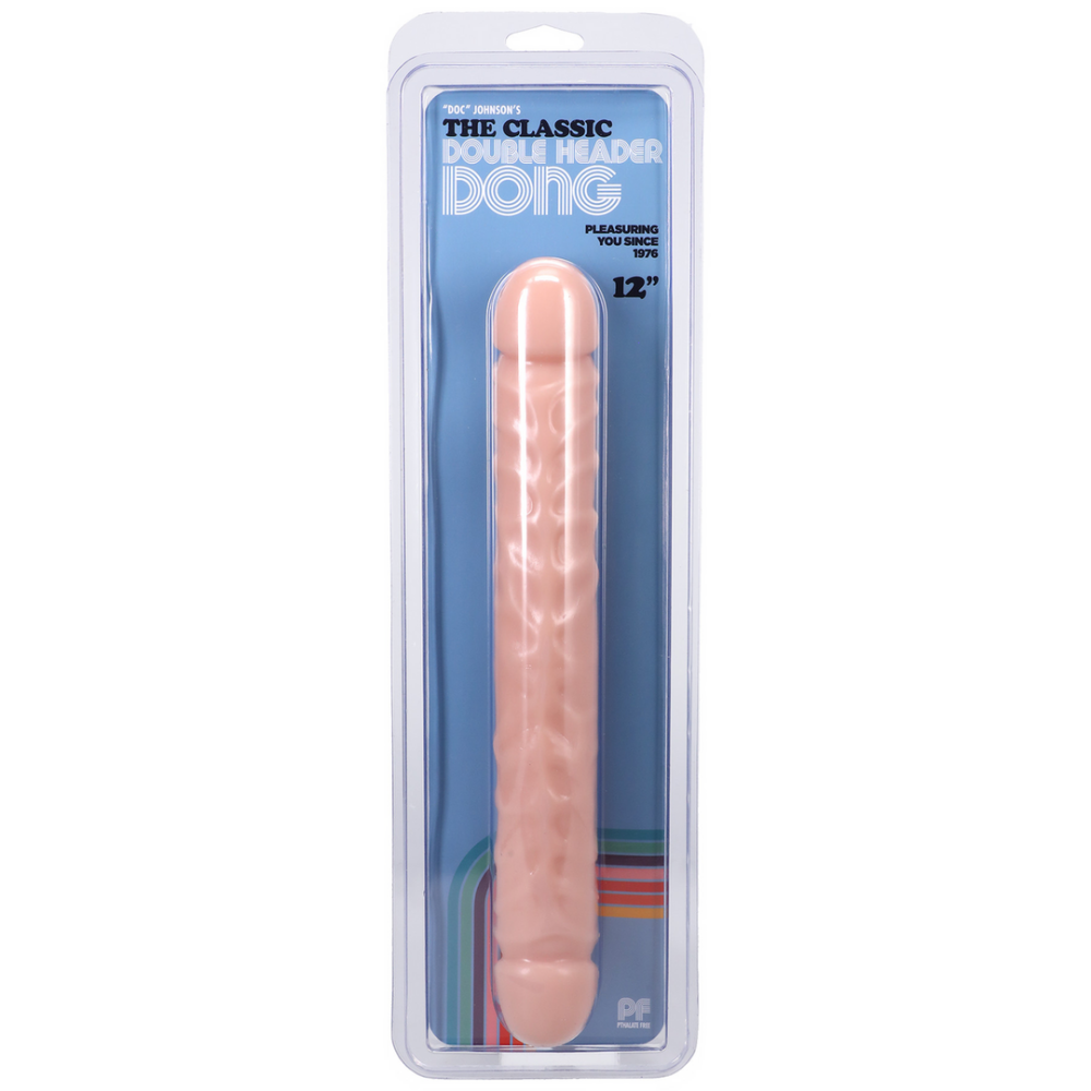 Jr. Veined Double Header - Dildo met Double Ends - 12 / 30 cm - Afbeelding 2