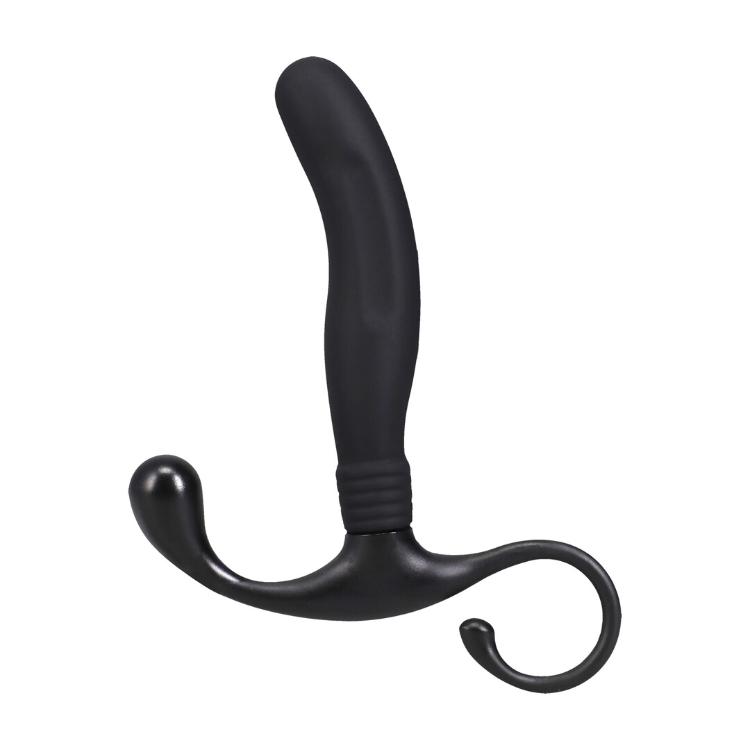 Smooth Silicone Prostate Massager - Black