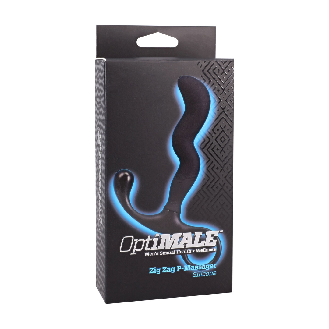 Zig Zag Silicone Prostate Massager - Black - Afbeelding 2