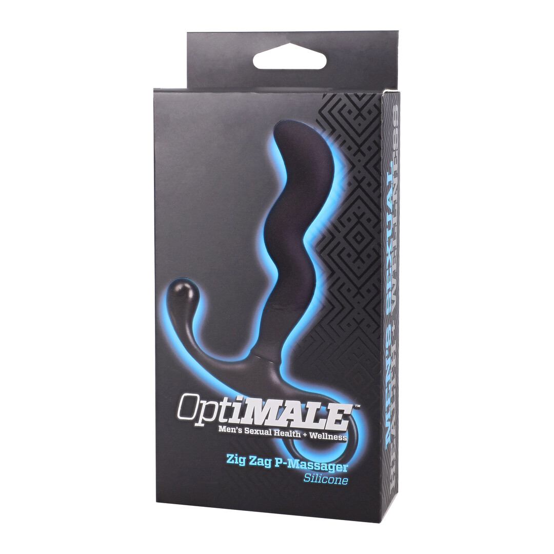 Zig Zag Silicone Prostate Massager - Black - Afbeelding 4