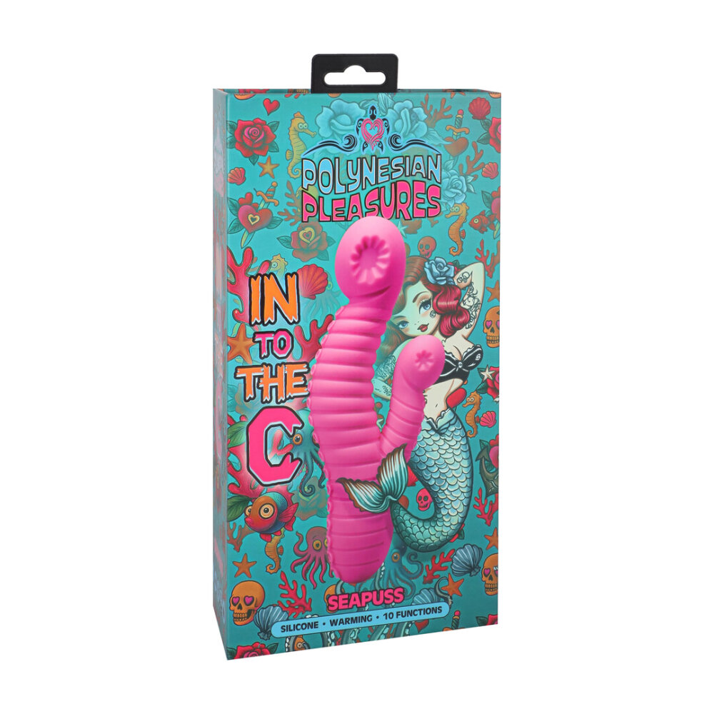 Into The C - Seapuss - Warming Rippled Rabbit Vibrator - Purple - Afbeelding 2