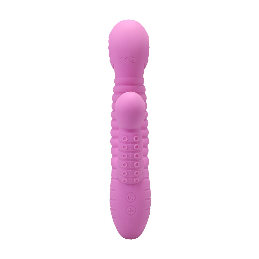 Into The C - Seapuss - Warming Rippled Rabbit Vibrator - Purple - Afbeelding 5