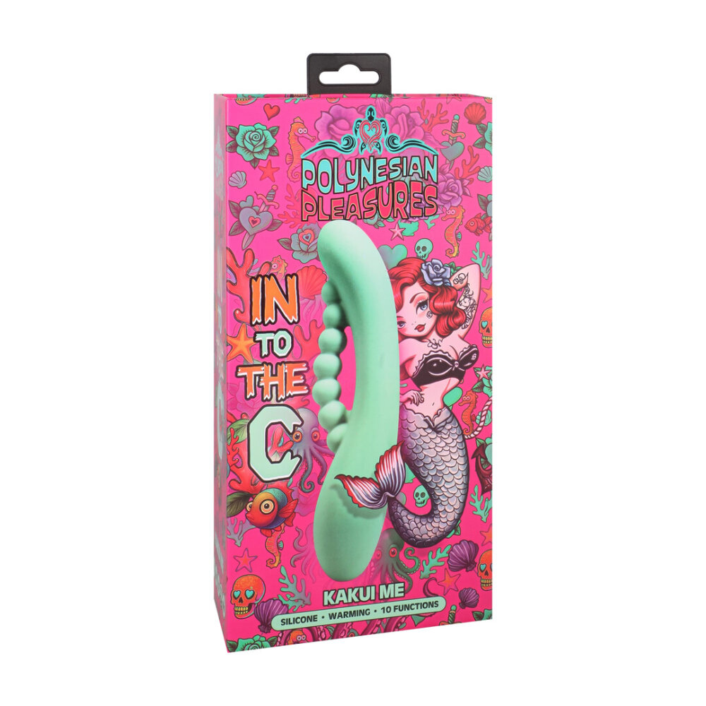 Into The C - Kakui Me - Warming Beaded Rabbit Vibrator - Kelp Green - Afbeelding 2