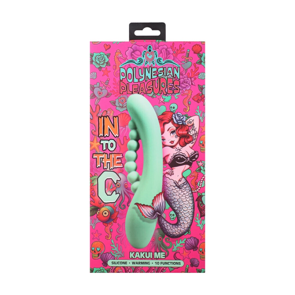 Into The C - Kakui Me - Warming Beaded Rabbit Vibrator - Kelp Green - Afbeelding 3