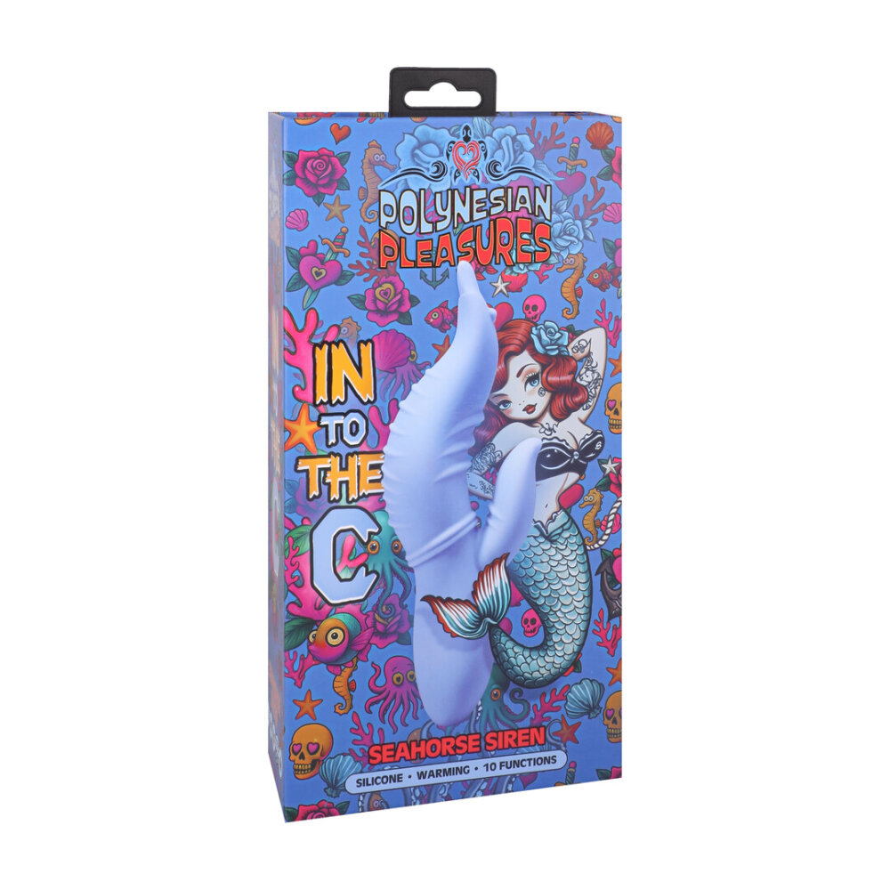 Into The C - Seahorse Siren - Warming Waved Rabbit Vibrator - Maui Blue - Afbeelding 2