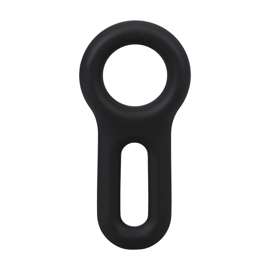 The Keyhole - Silicone Cockring - Black - Afbeelding 4