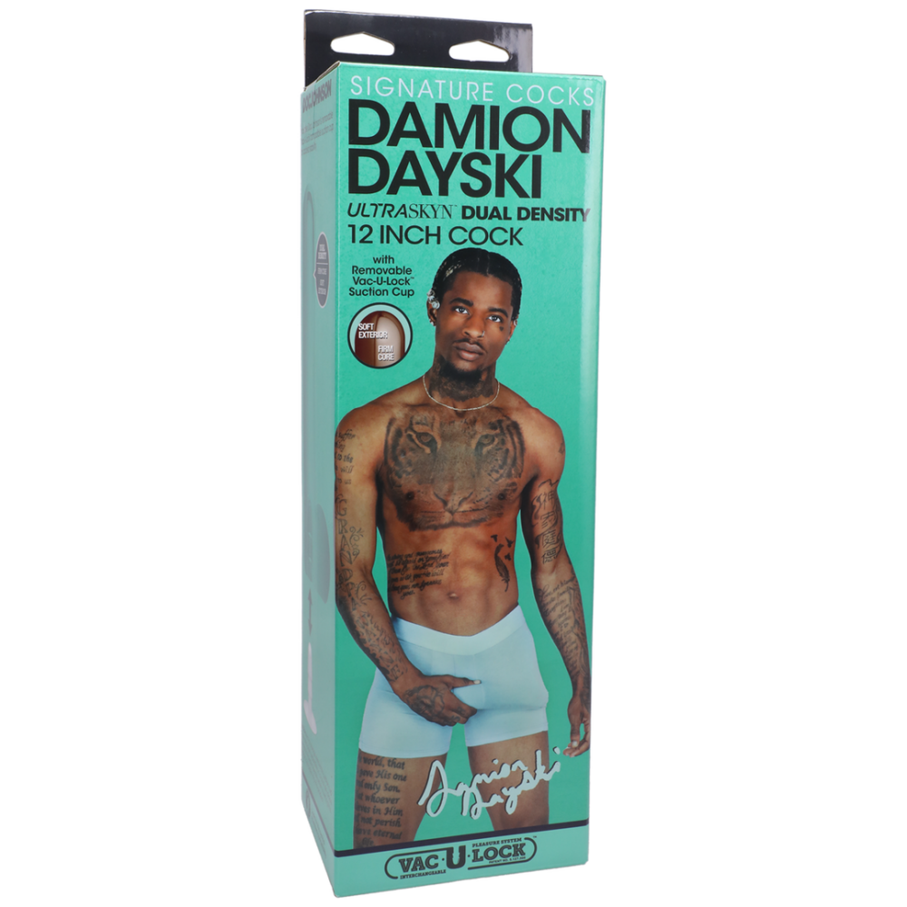 Damion Dayski - Realistic ULTRASKYN Dildo - 12 / 30 cm - Chocolade - Afbeelding 2