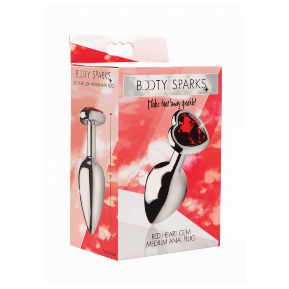 Rode Hart Gem - Butt Plug - Medium - Afbeelding 2