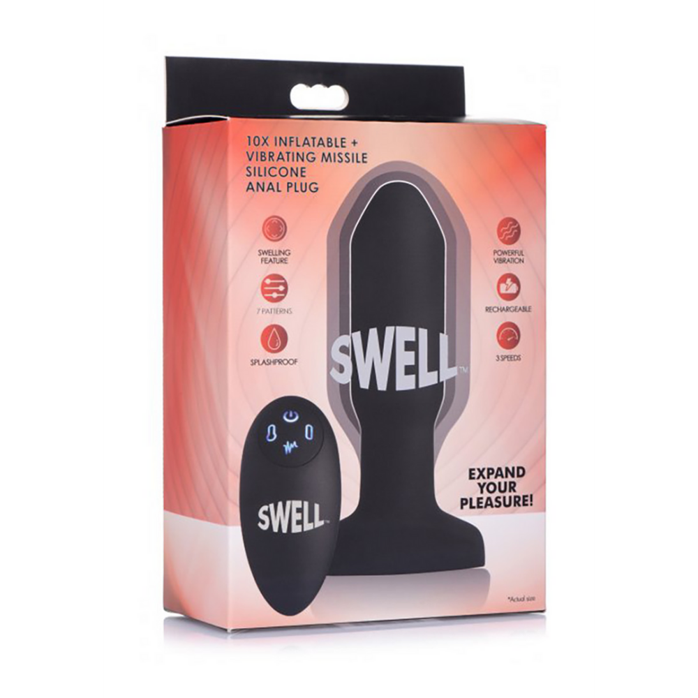 Opblaasbare Vibrerende Silicone Butt Plug - Afbeelding 2