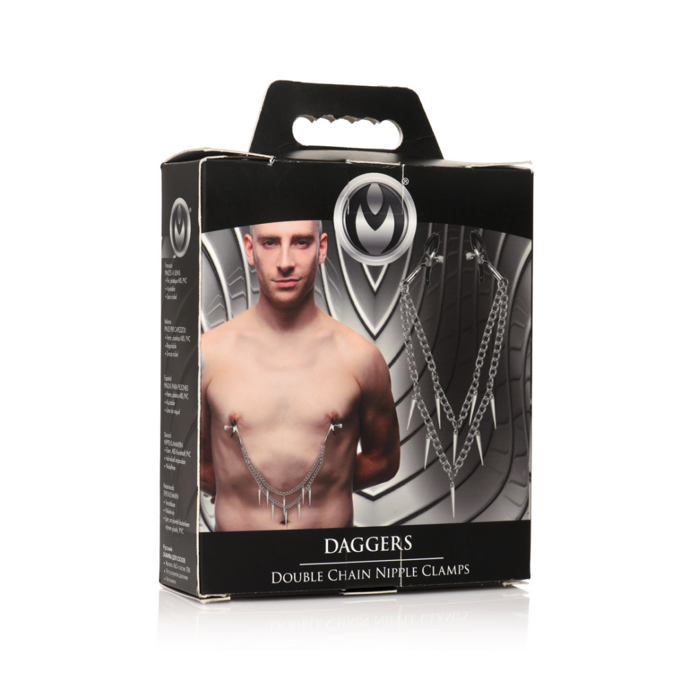 Dagger - Dubbel Ketting Tepelklemmen - Afbeelding 4