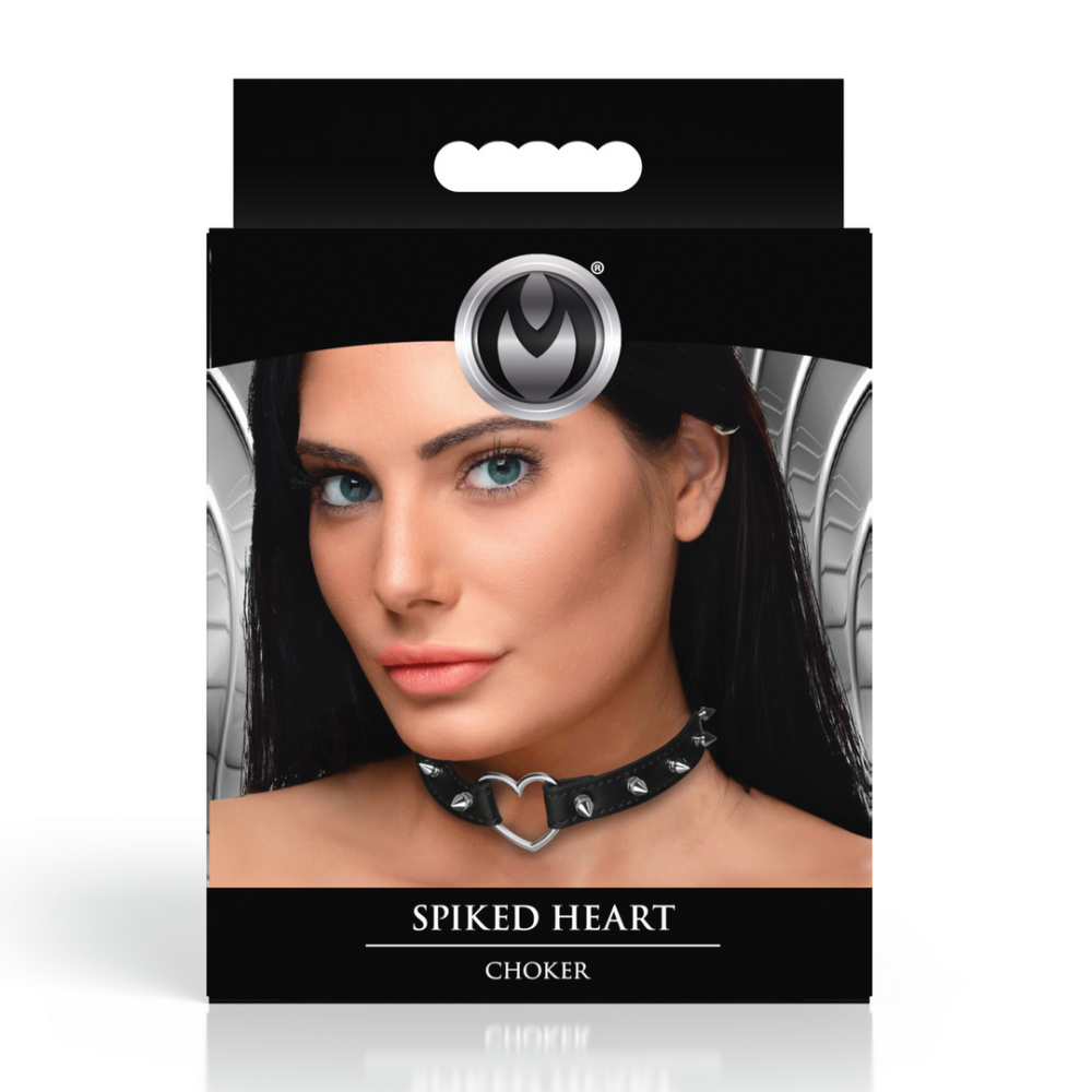 Spiked Heart Choker - Zwart - Afbeelding 3
