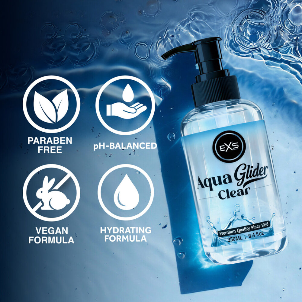 EXS AquaGlider Clear - Waterbasis Glijmiddel - 250 ml - Afbeelding 5
