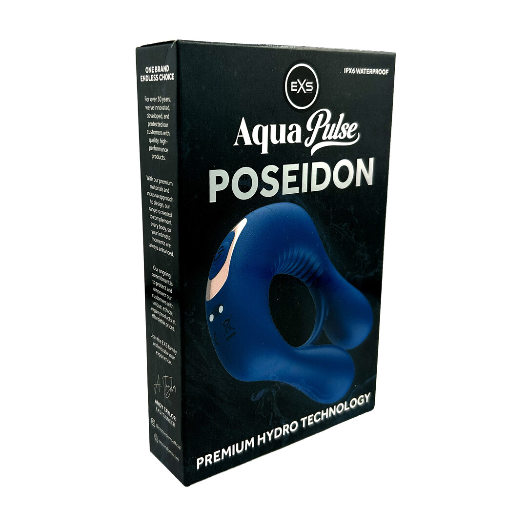 EXS AquaPulse - Poseidon - Vibrerende Prestatie Ring - Blauw - Afbeelding 2