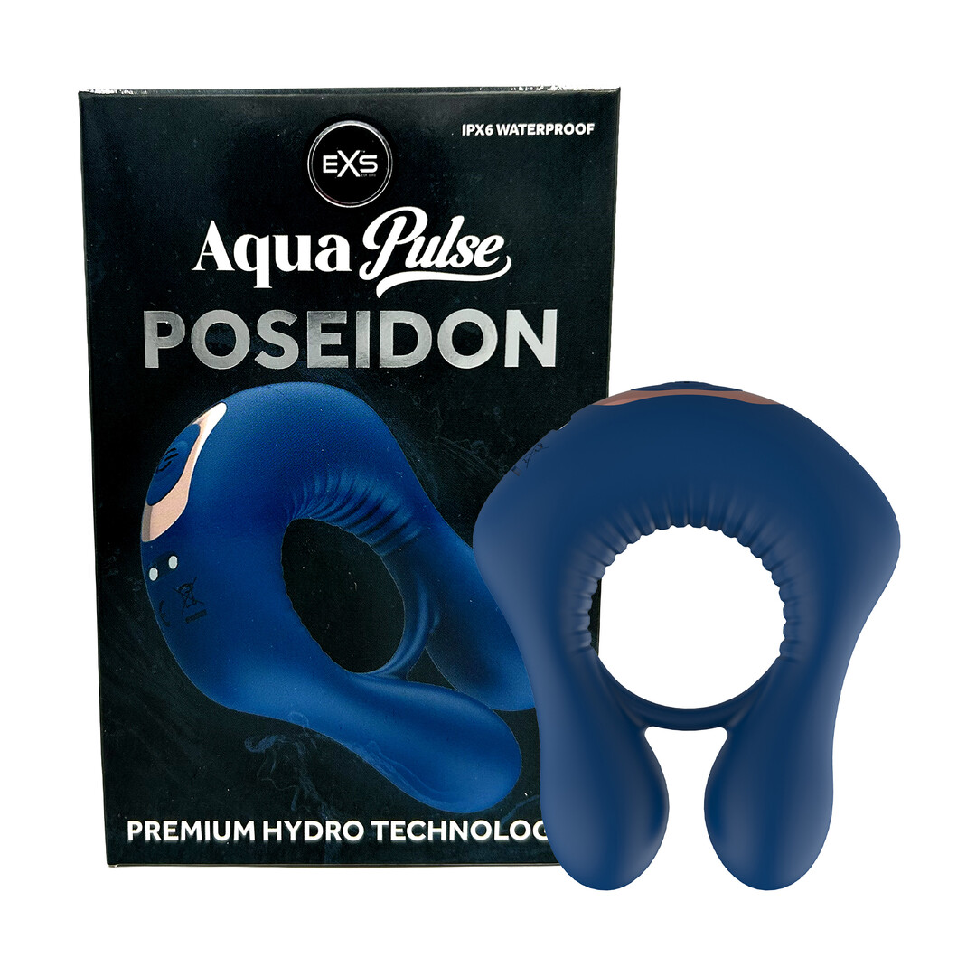 EXS AquaPulse - Poseidon - Vibrerende Prestatie Ring - Blauw - Afbeelding 4
