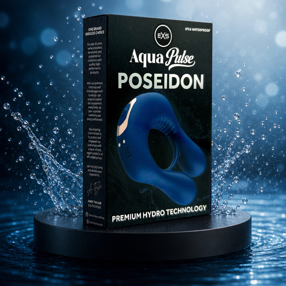 EXS AquaPulse - Poseidon - Vibrerende Prestatie Ring - Blauw - Afbeelding 5