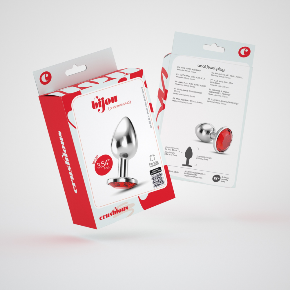 Bijou - Anale Sieraad Plug - Groot - Rood - Afbeelding 2