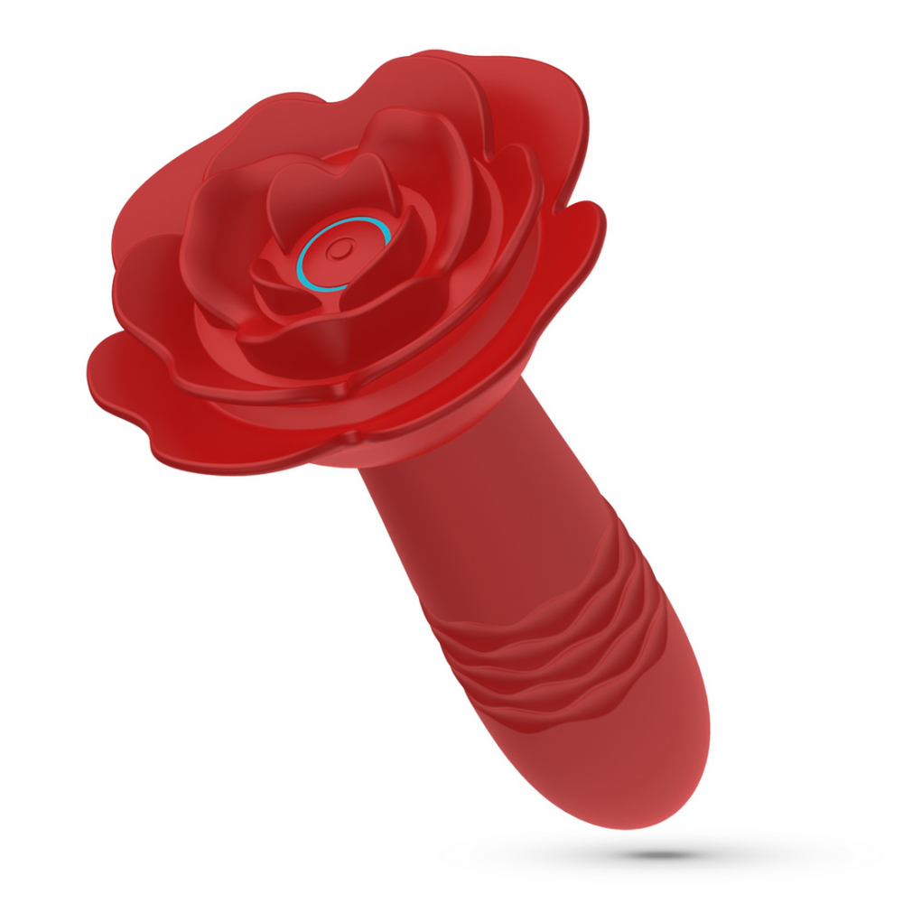 Romeo - Duwende Anale Rozenplug met Afstandsbediening - Rood - Afbeelding 3