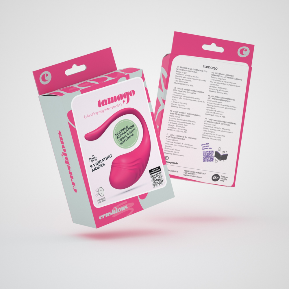 Tamago - Oplaadbaar Vibrerend Ei met Afstandsbediening - Roze - Afbeelding 2