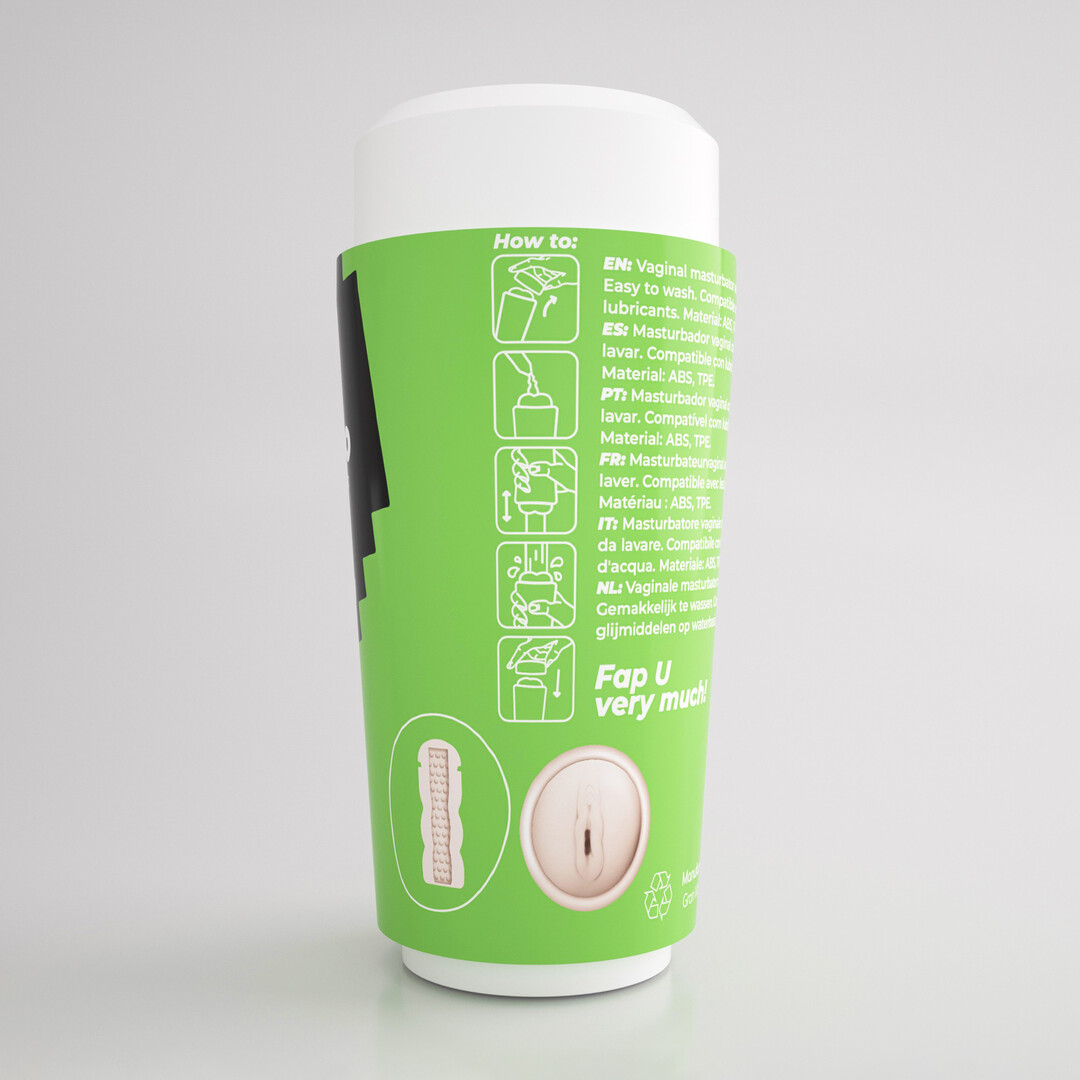 Fappucino Creamy Puss - Vaginale Masturbator Cup - Groen - Afbeelding 4