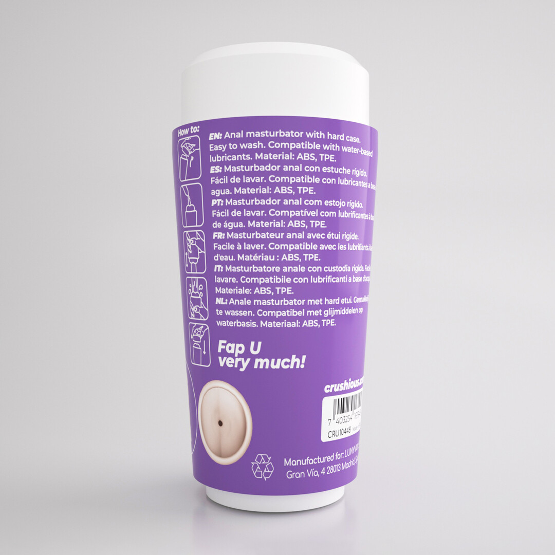 Fappucino Hot Buns - Anale Masturbator Cup - Paars - Afbeelding 3