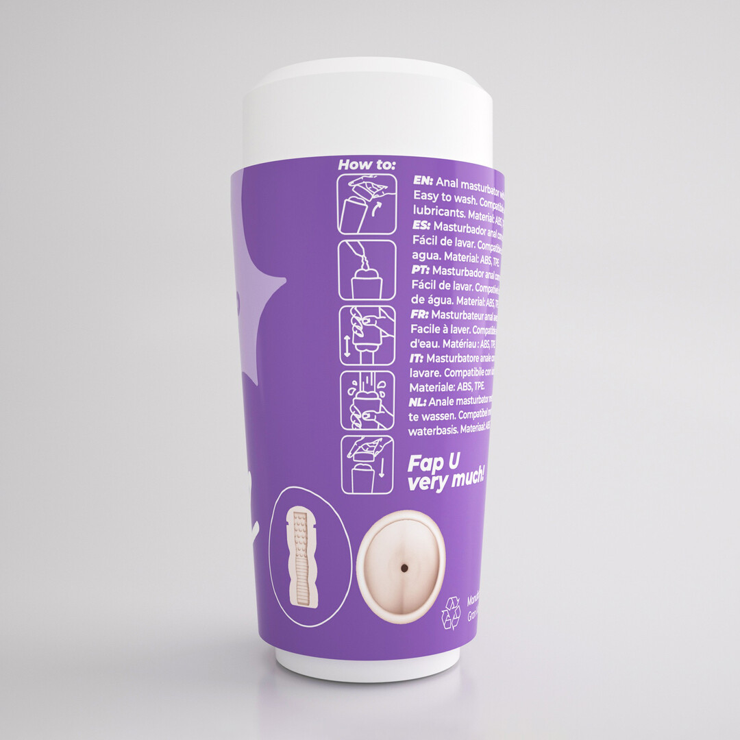 Fappucino Hot Buns - Anale Masturbator Cup - Paars - Afbeelding 4