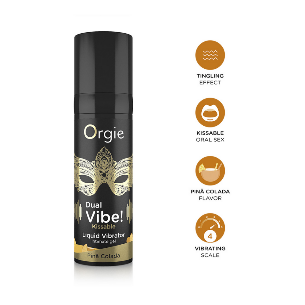 Dual Vibe! Kissable Liquid Vibrator - Pina Colada - 0,5 fl oz / 15 ml - Afbeelding 4