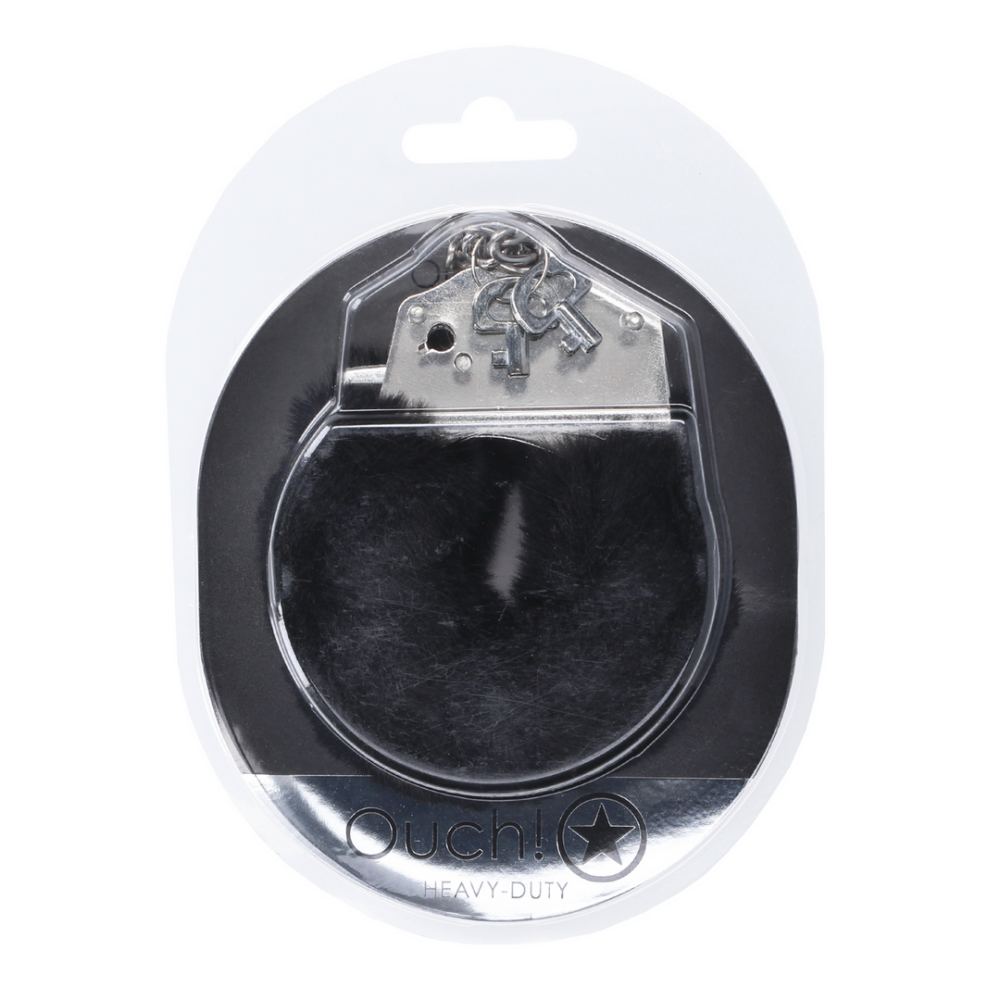 Zware Fluffy Handboeien - Zwart - Afbeelding 2
