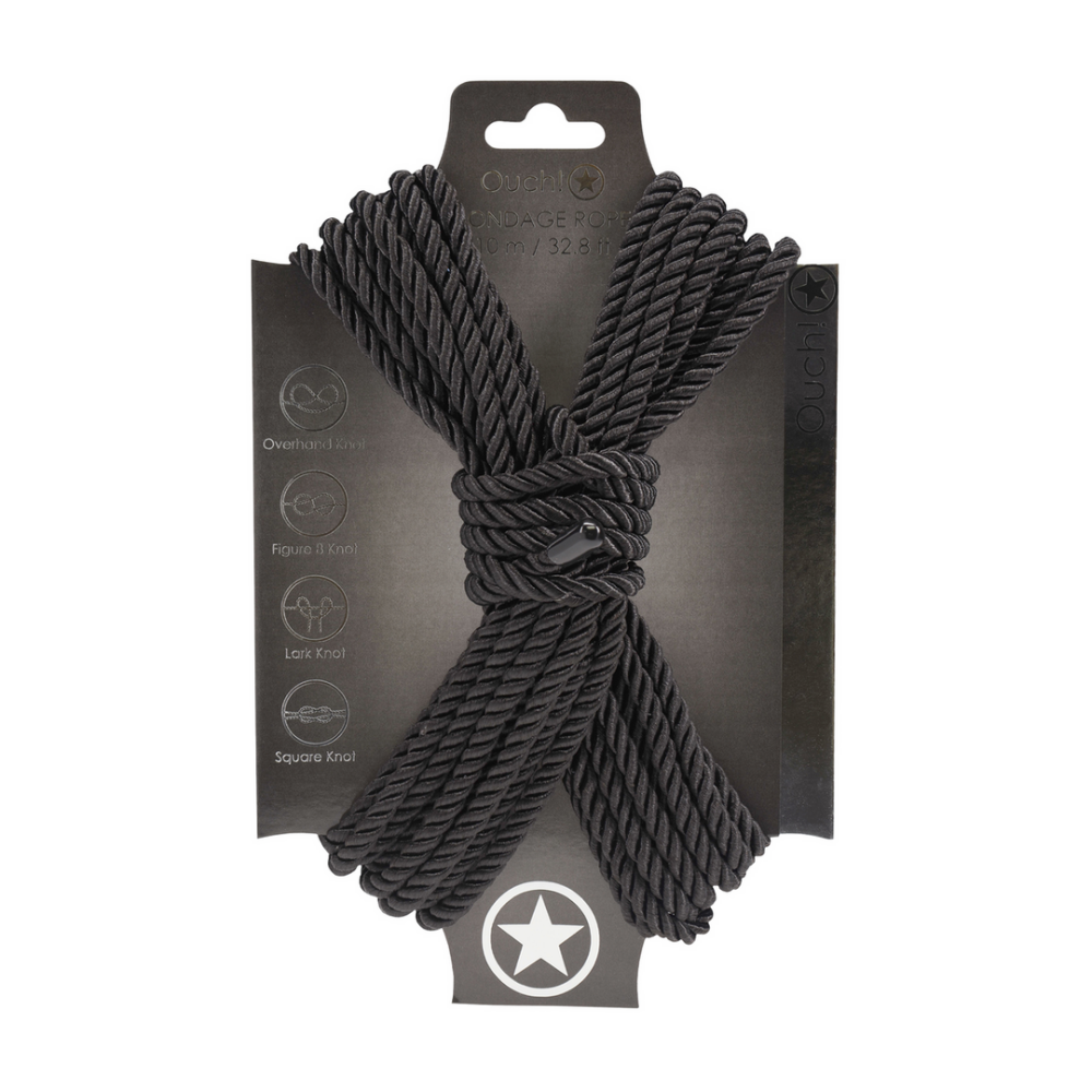 Polyester Bondage Touw - 10 m - Zwart