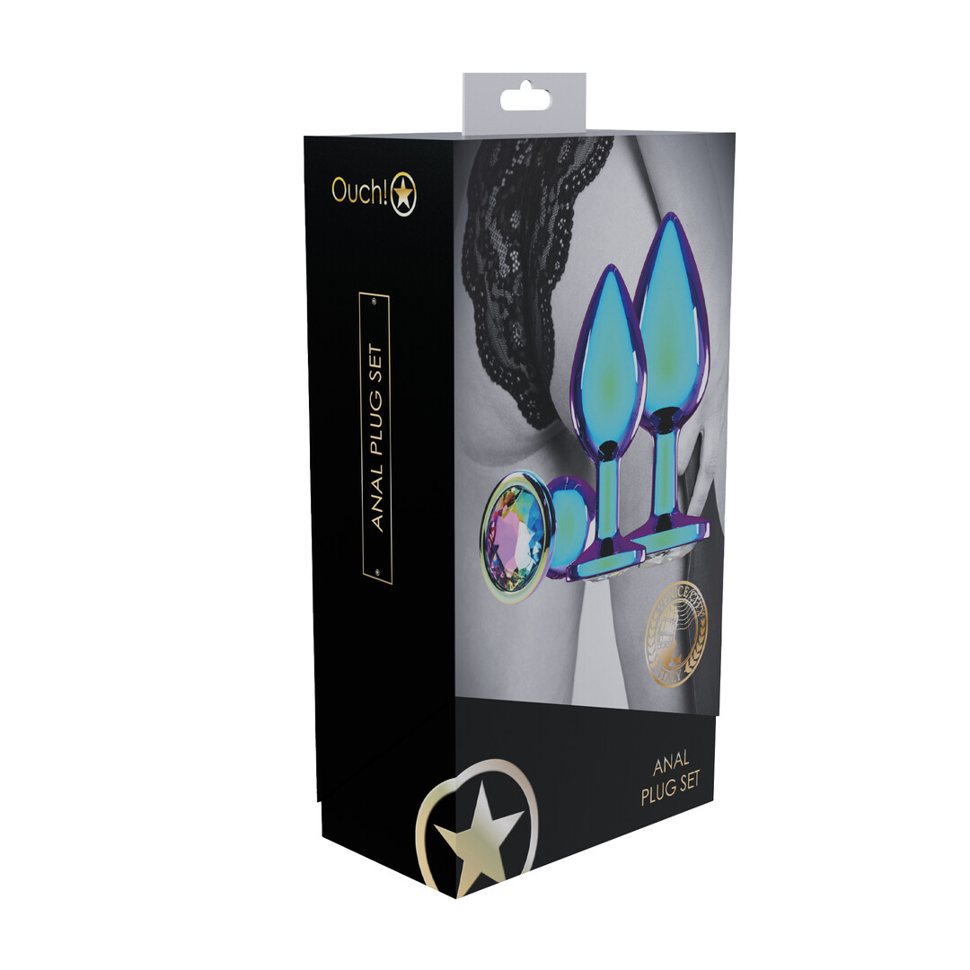 Venice Collectie - Metaal Anale Plug Set - Iriserend - Afbeelding 2