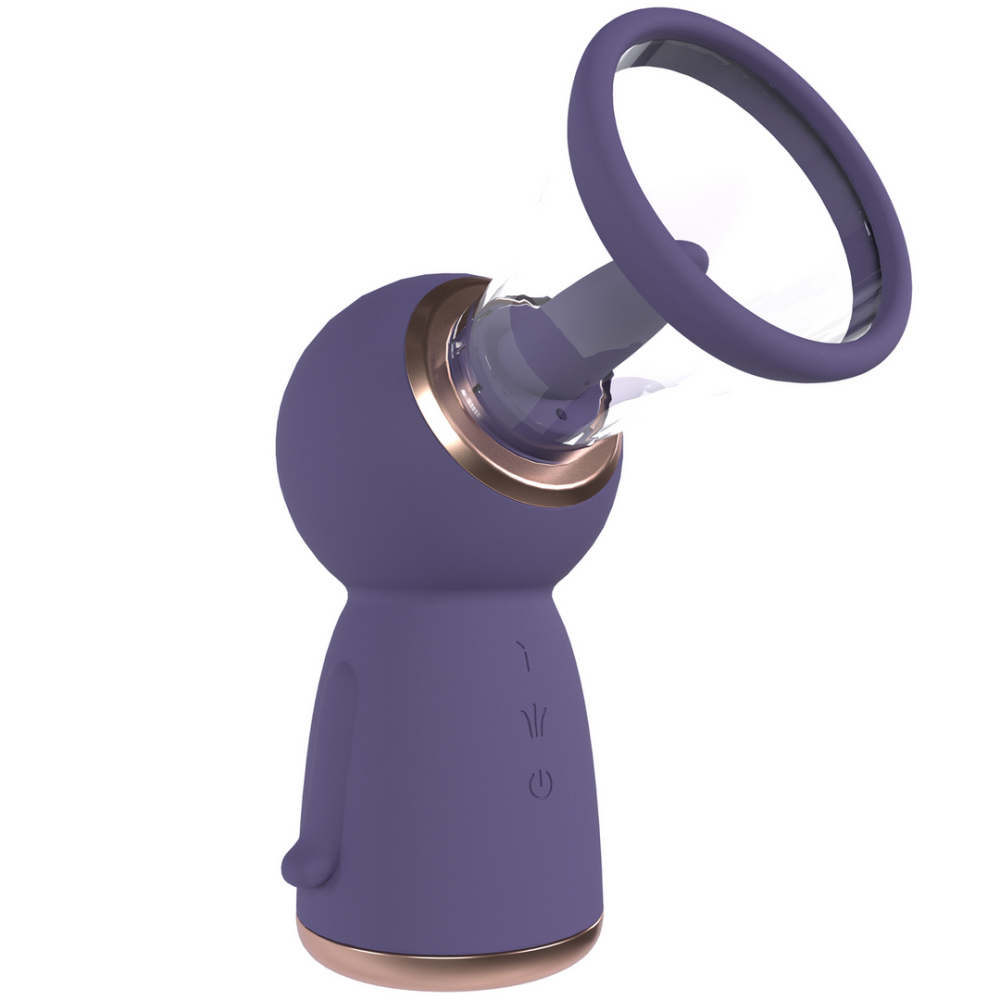 Exquisite - Oplaadbare Vulva en Borst Pomp - Paars - Afbeelding 4