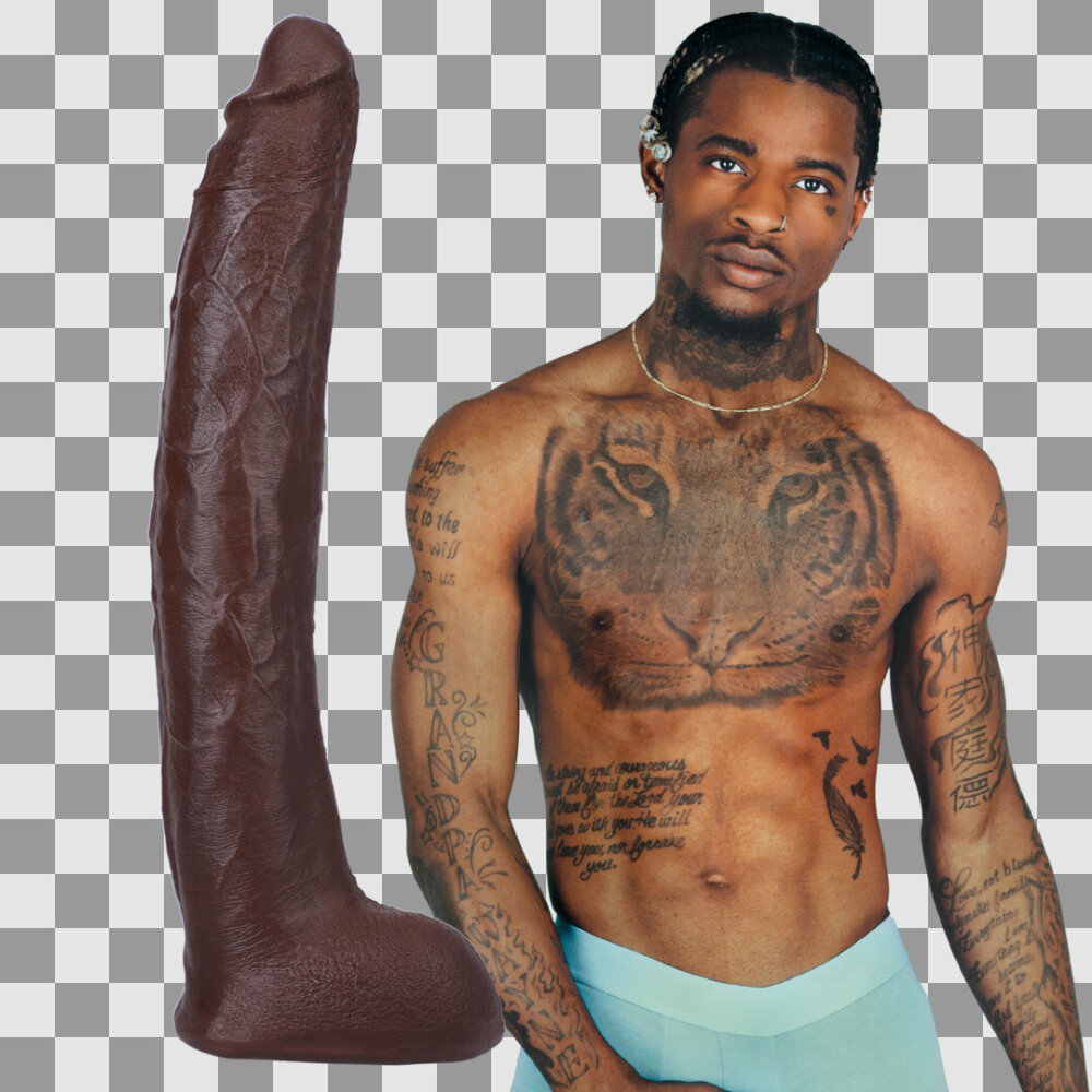 Damion Dayski - Realistic ULTRASKYN Dildo - 12 / 30 cm - Chocolade
