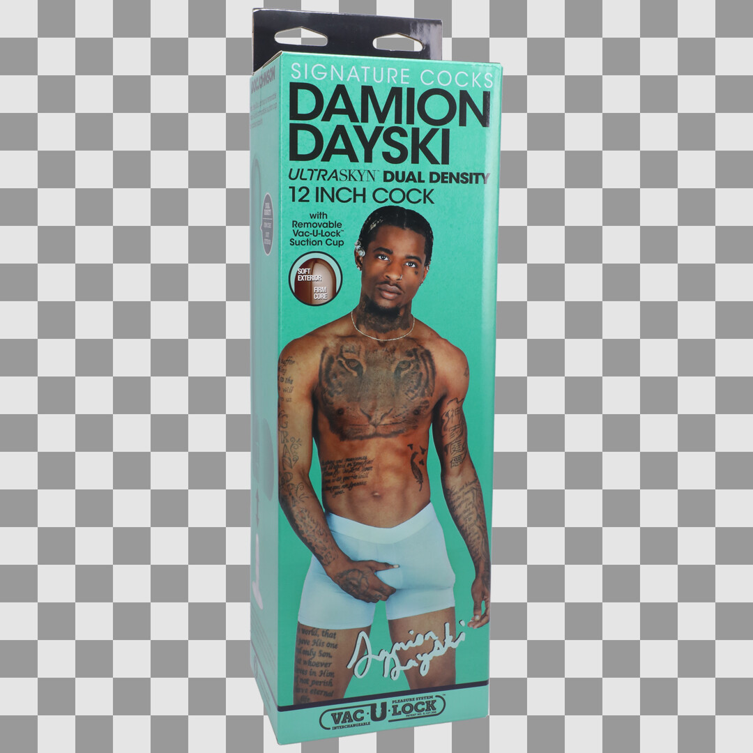 Damion Dayski - Realistic ULTRASKYN Dildo - 12 / 30 cm - Chocolade - Afbeelding 2