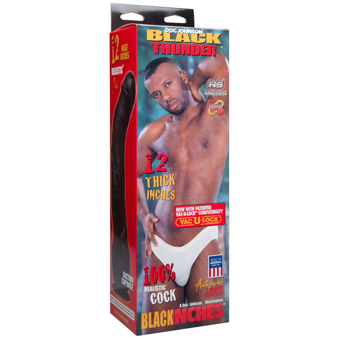 Zwarte Thunder - Realistische Dildo - 12 / 30 cm - Afbeelding 2