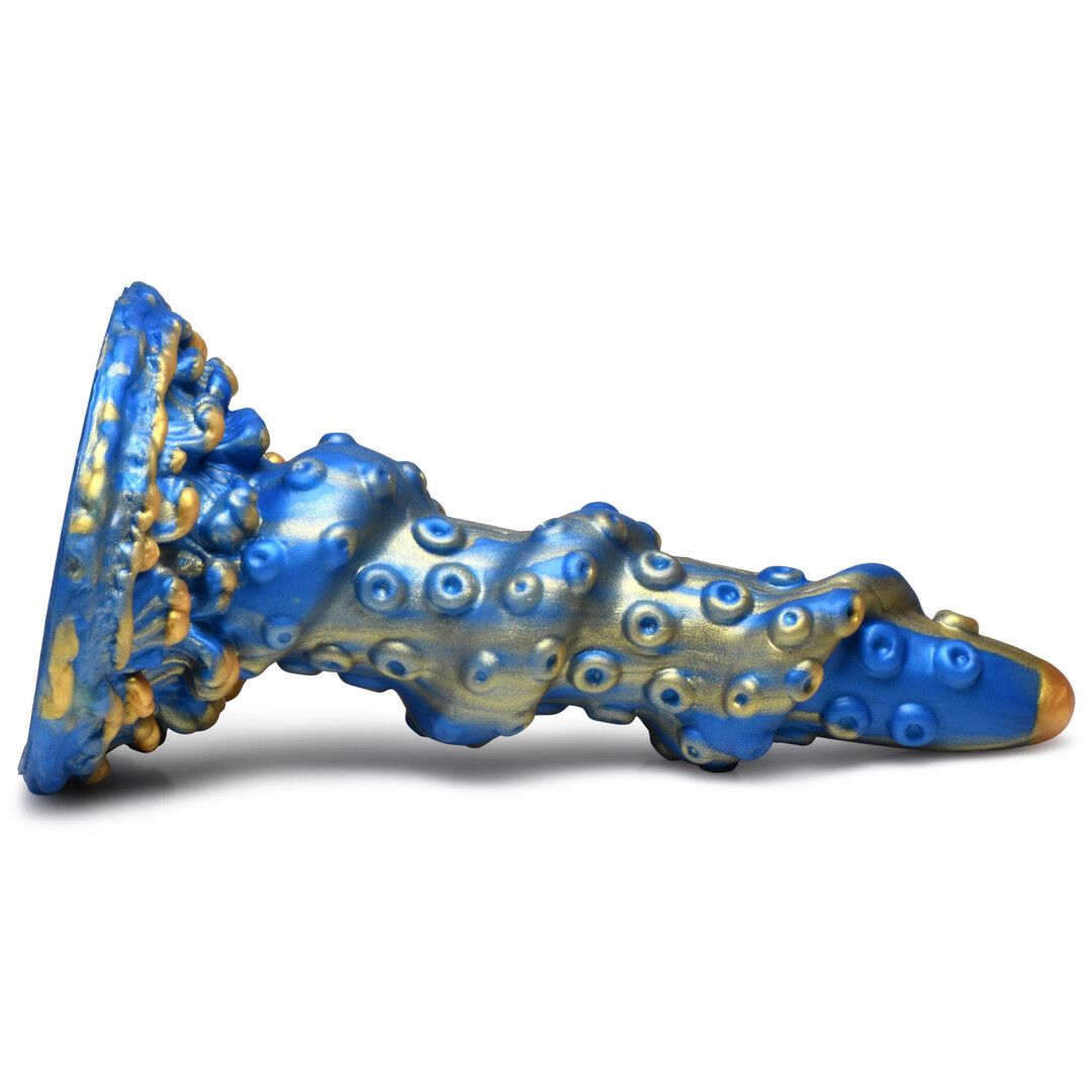 Kraken Silicone Dildo - Blauw - Afbeelding 3