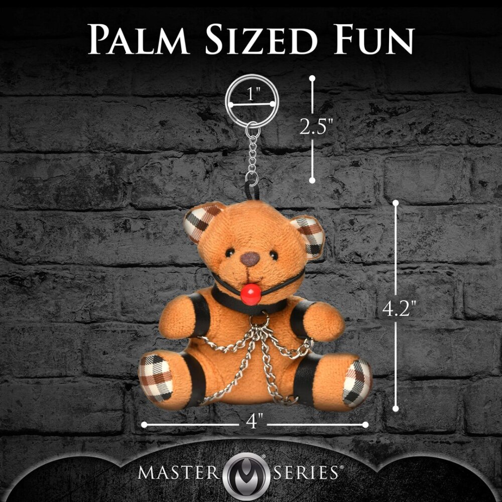 Gegeselde Teddybeer Sleutelhanger - Bruin - Afbeelding 4