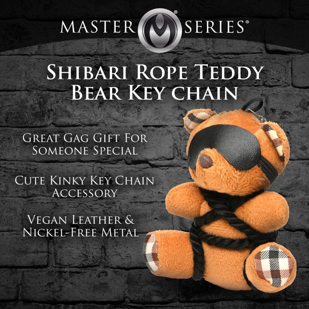 Touw Teddybeer Sleutelhanger - Bruin - Afbeelding 4